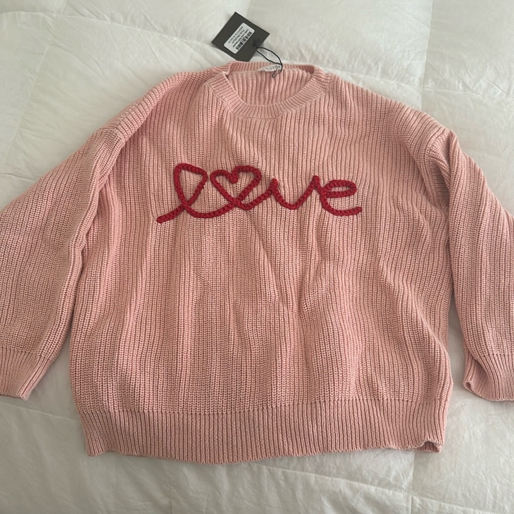 NWT Le Lis Lydia Love knit sweater